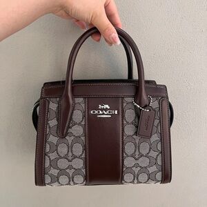 NWT！COACH ANDREA CARRYALL BAG IN SIGNATURE JACQUARD（COACH CT766）